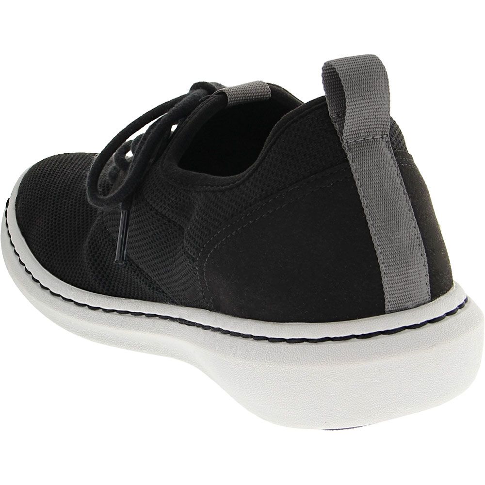 Clarks Step Urban Low Lace Up Casual Shoes - Mens Black Back View