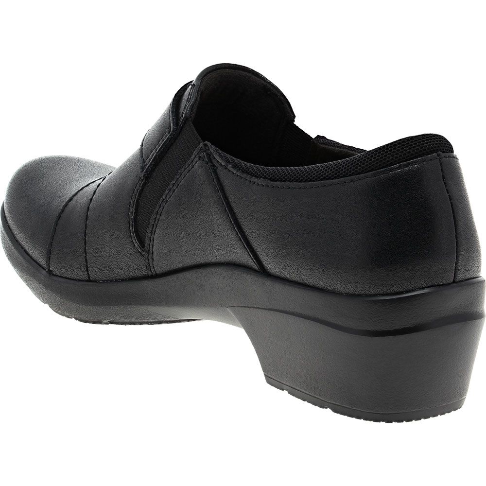 Clarks Angie Pearl Slip on Casual Shoes - Womens Black Back View