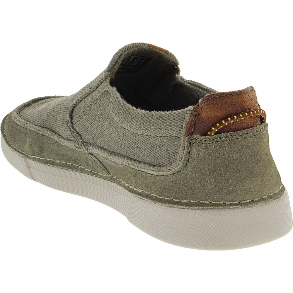 Clarks Gereld Step Casual Shoe - Mens Olive Back View