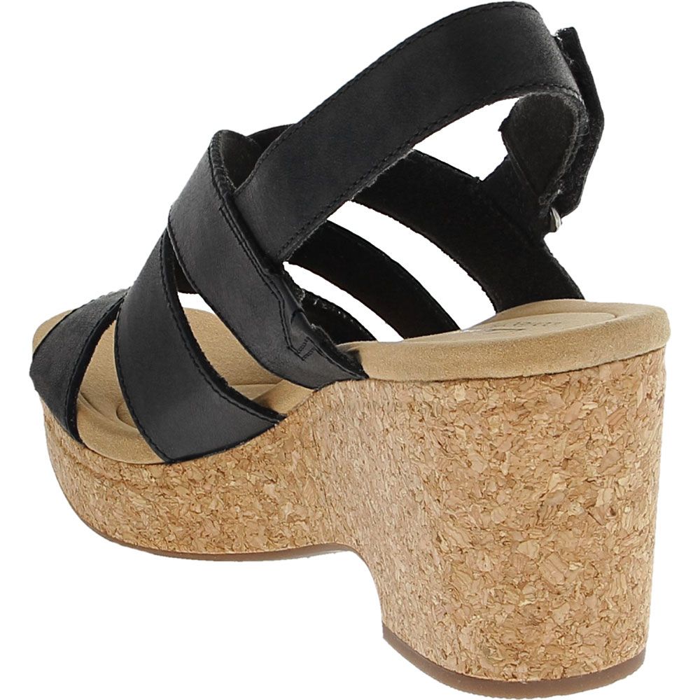 Clarks Giselle Beach Sandals - Womens Black Back View