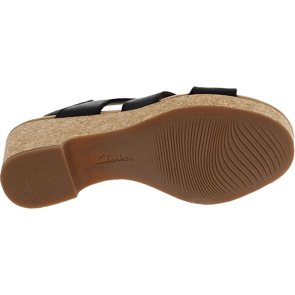 Clarks Giselle Beach Sandals - Womens Black Sole View