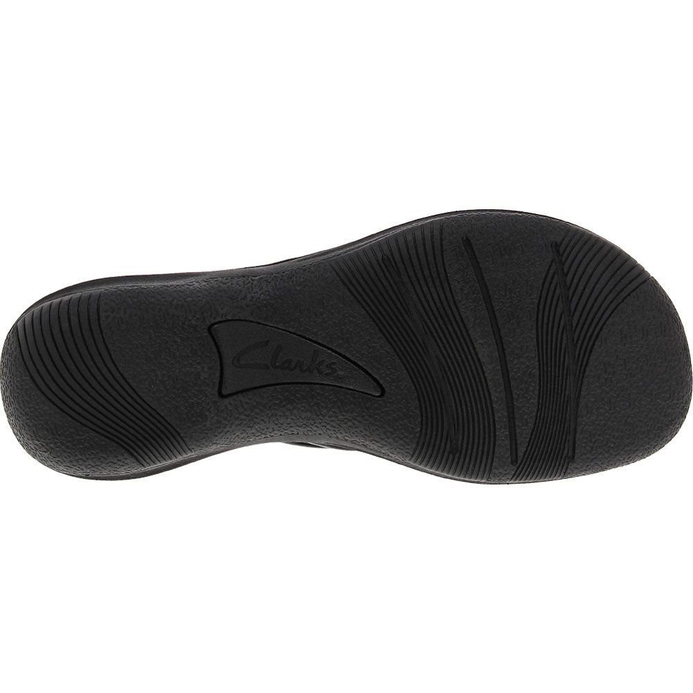 Clarks Breeze Coral Sandals - Womens Black Patent Sole View