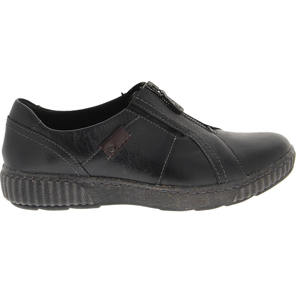 Clarks Magnolia Zip Slip on Casual Shoes - Womens Black