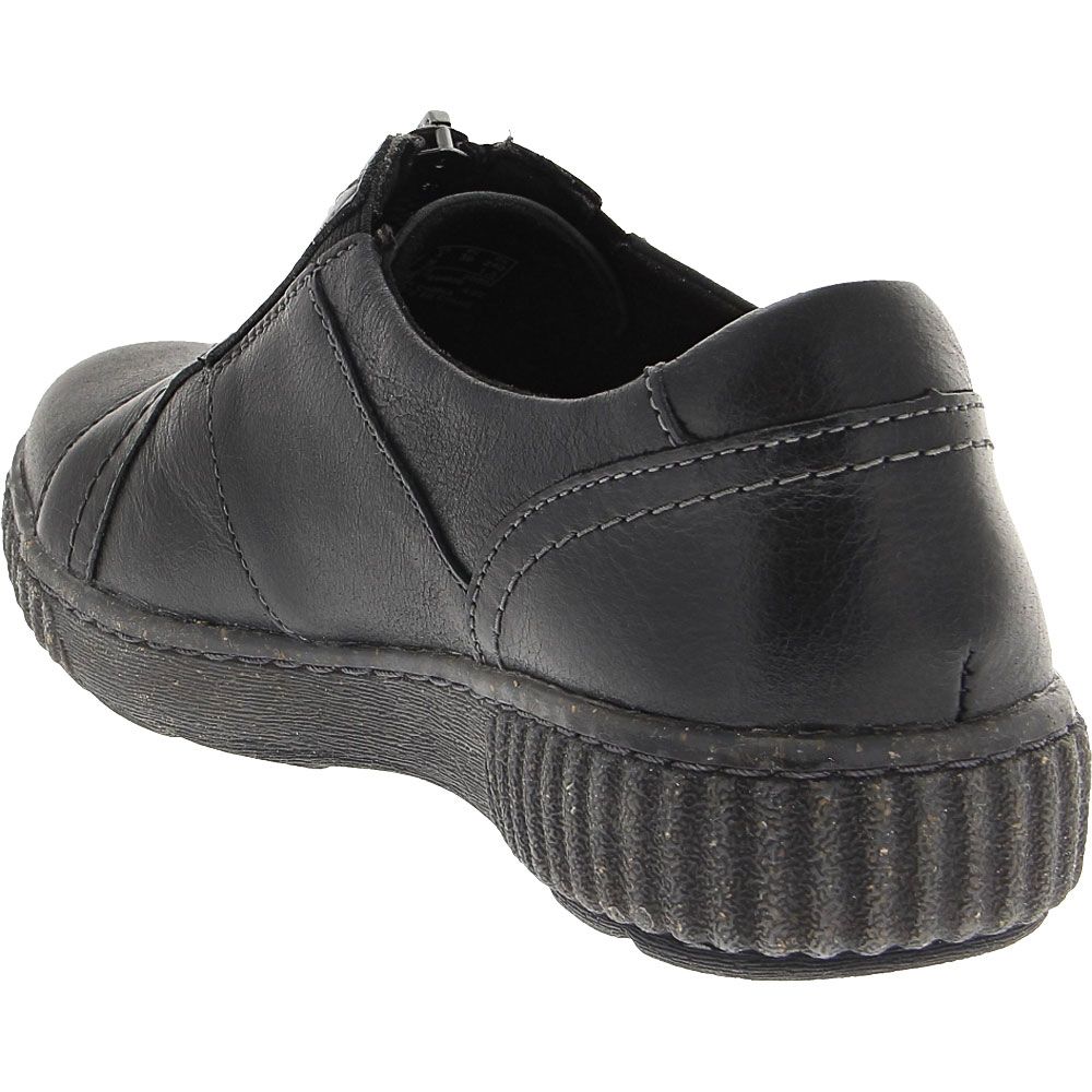 Clarks Magnolia Zip Slip on Casual Shoes - Womens Black Back View