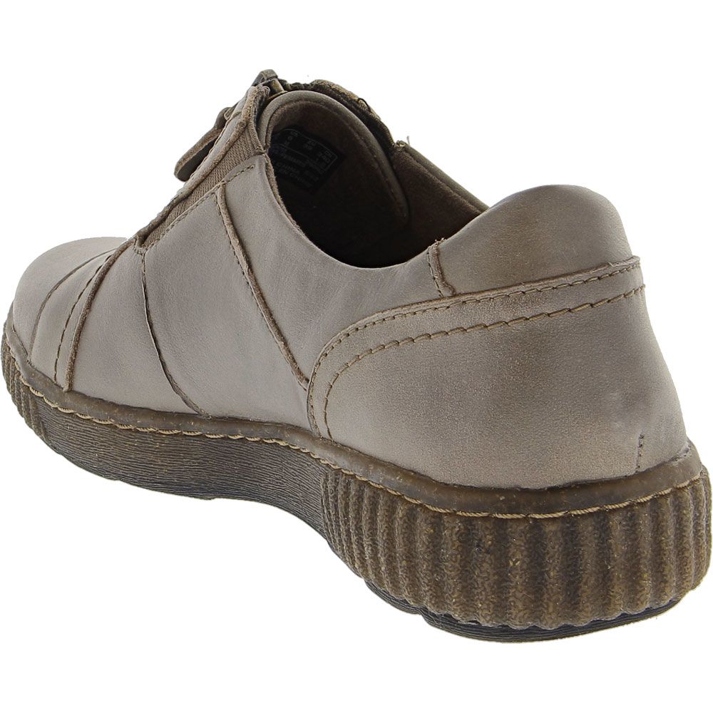 Clarks Magnolia Zip Slip on Casual Shoes - Womens Taupe Back View