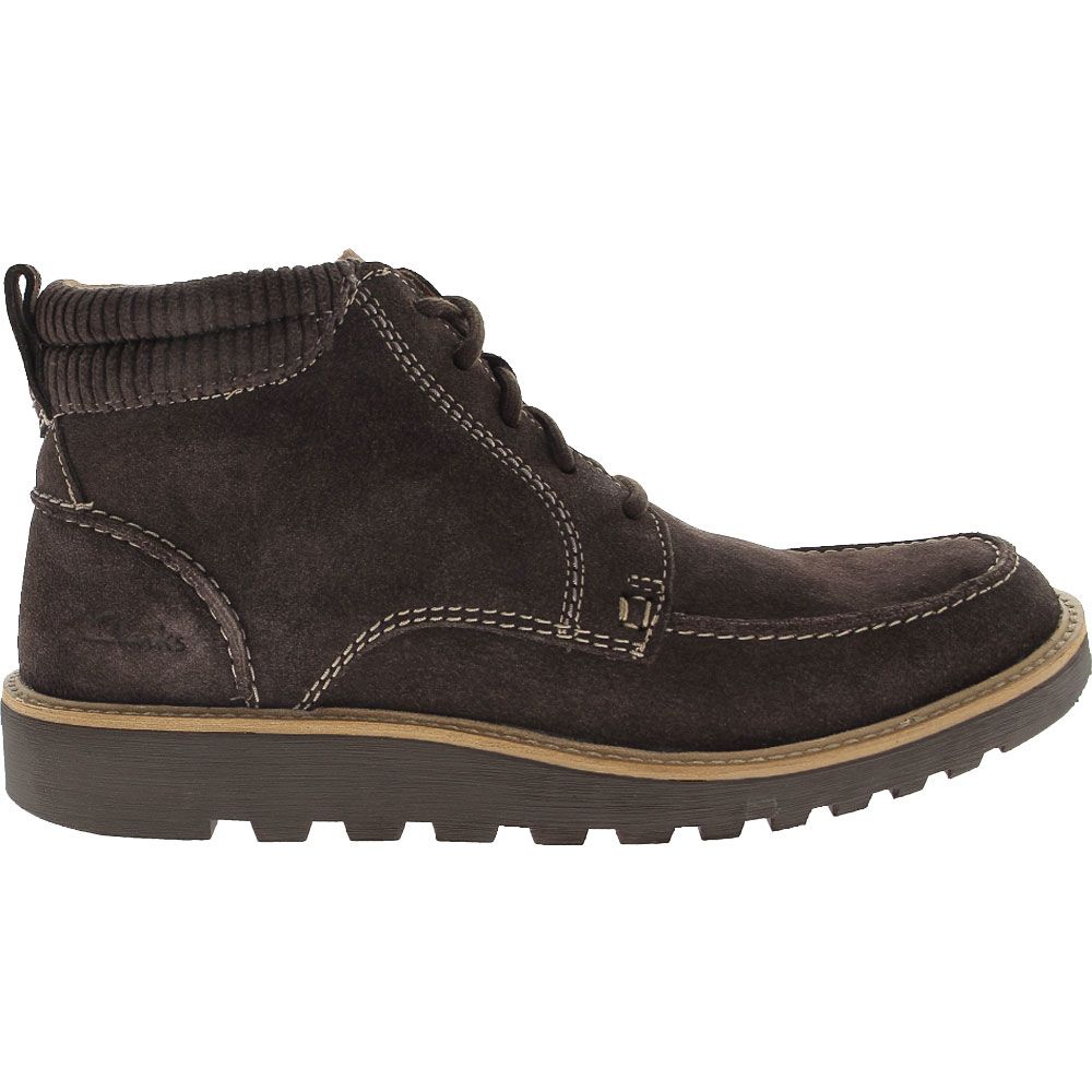 Clarks Barnes Mid Casual Boots - Mens Dark Brown Side View