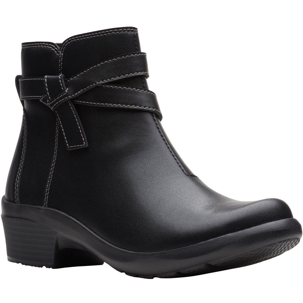 Clarks Angie Spice Casual Boots - Womens Black