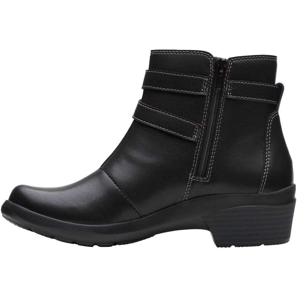 Clarks Angie Spice Casual Boots - Womens Black Back View