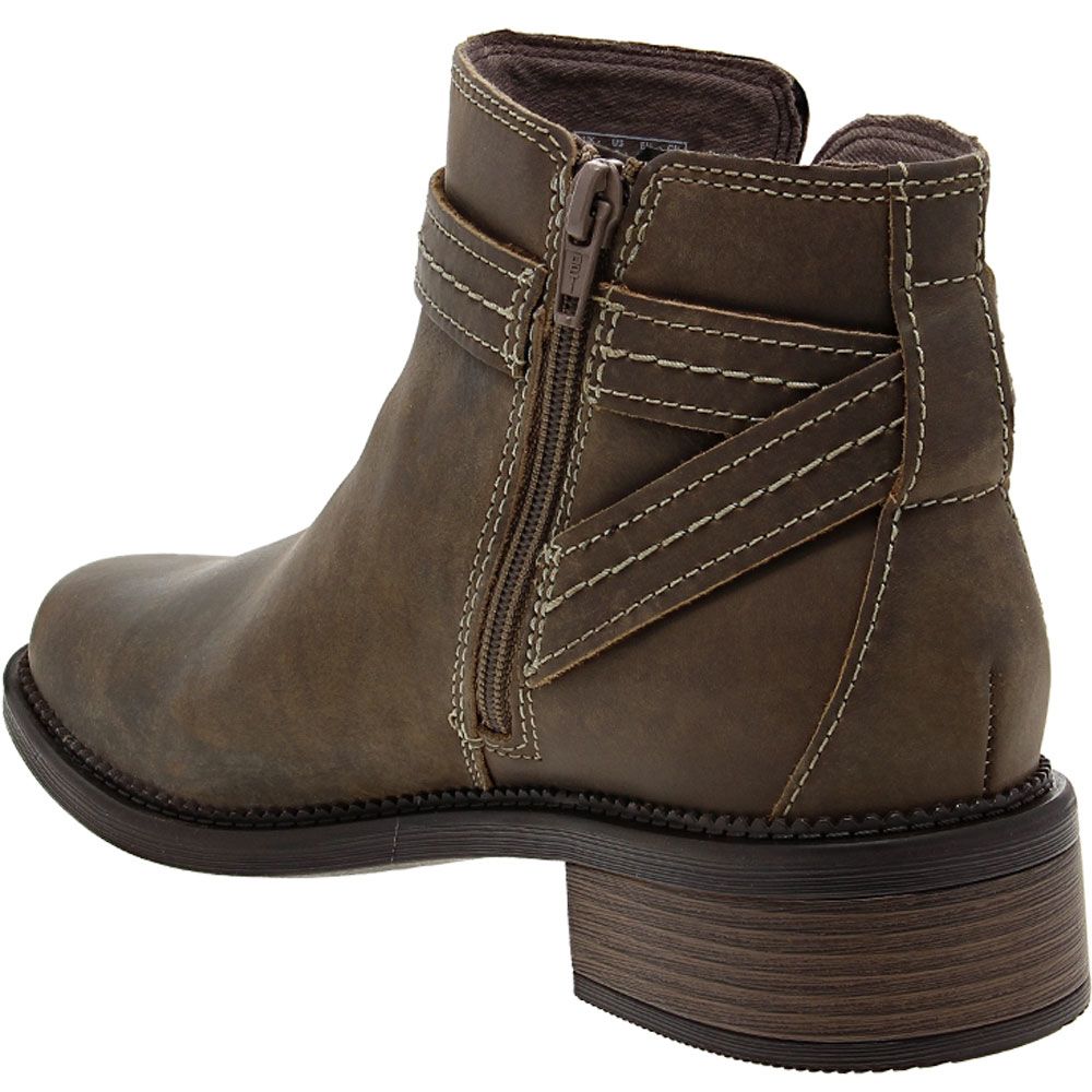 Clarks Maye Strap Ankle Boots - Womens Taupe Back View