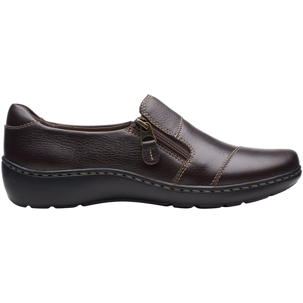 Clarks Cora Harbor Zip | Womens Slip on Casual Shoes | Rogan's Shoes