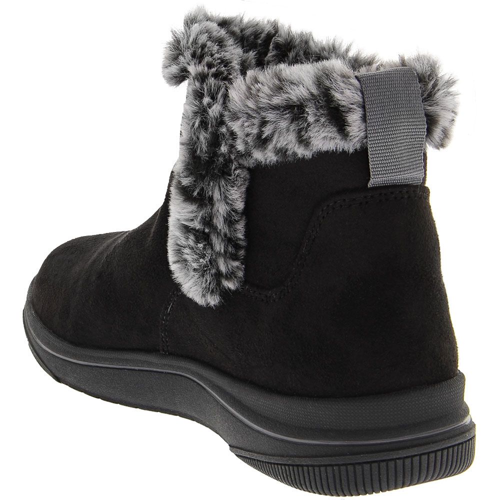 Clarks Breeze Fur Casual Boots - Womens Black Back View