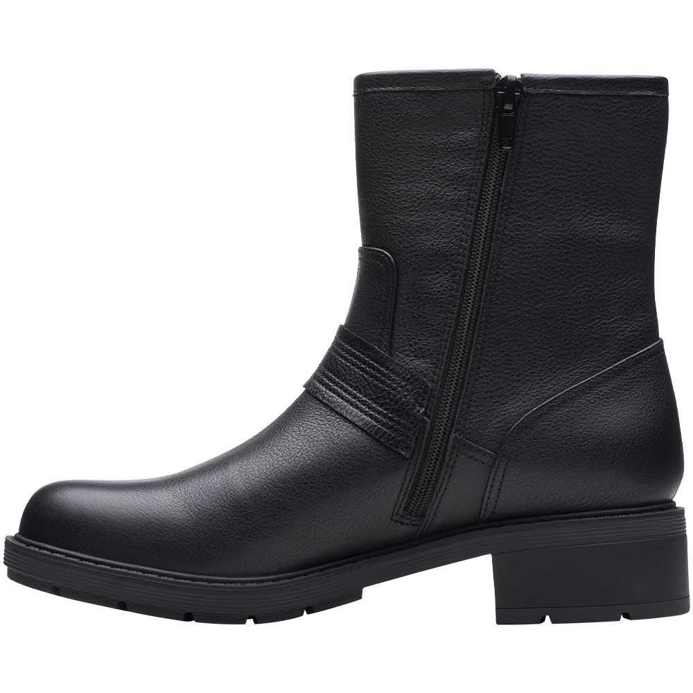 Clarks Hearth Cross Casual Boots - Womens Black Back View