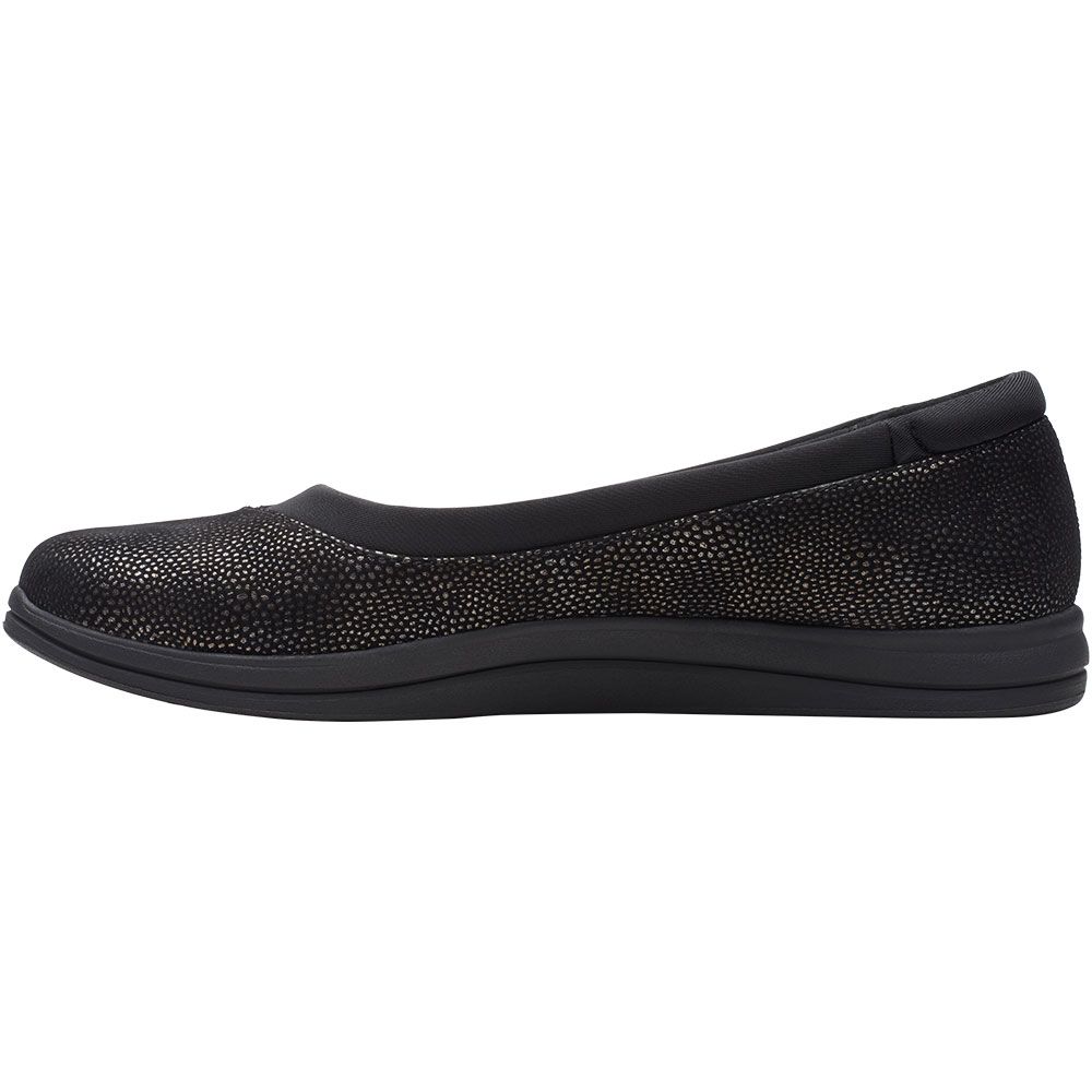 Clarks Breeze Ayla Slip on Casual Shoes - Womens Black Interest Back View