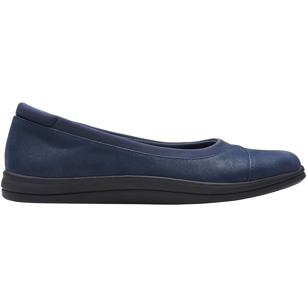 Clarks Breeze Ayla Slip on Casual Shoes - Womens Navy