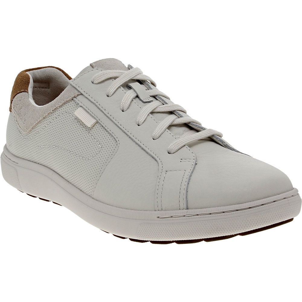 Clarks Mapstone Lace Up Casual Shoes - Mens White