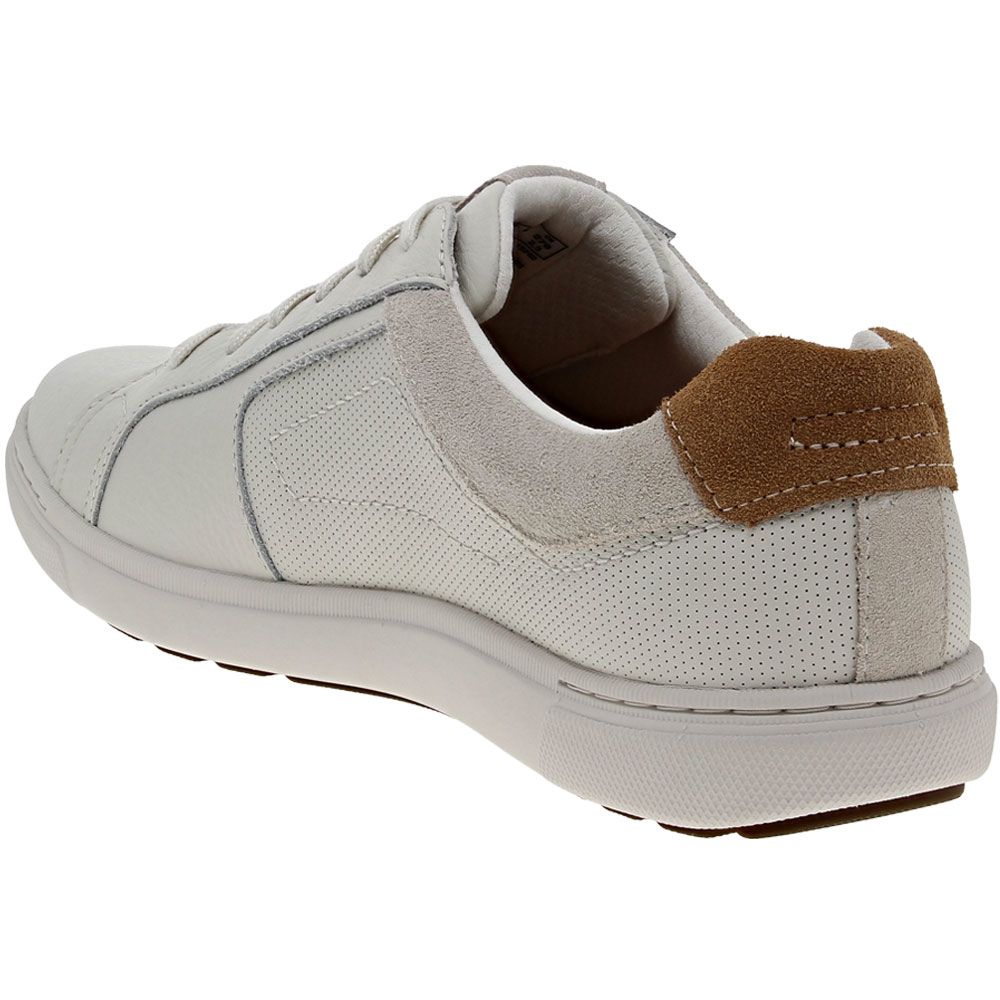 Clarks Mapstone Lace Up Casual Shoes - Mens White Back View