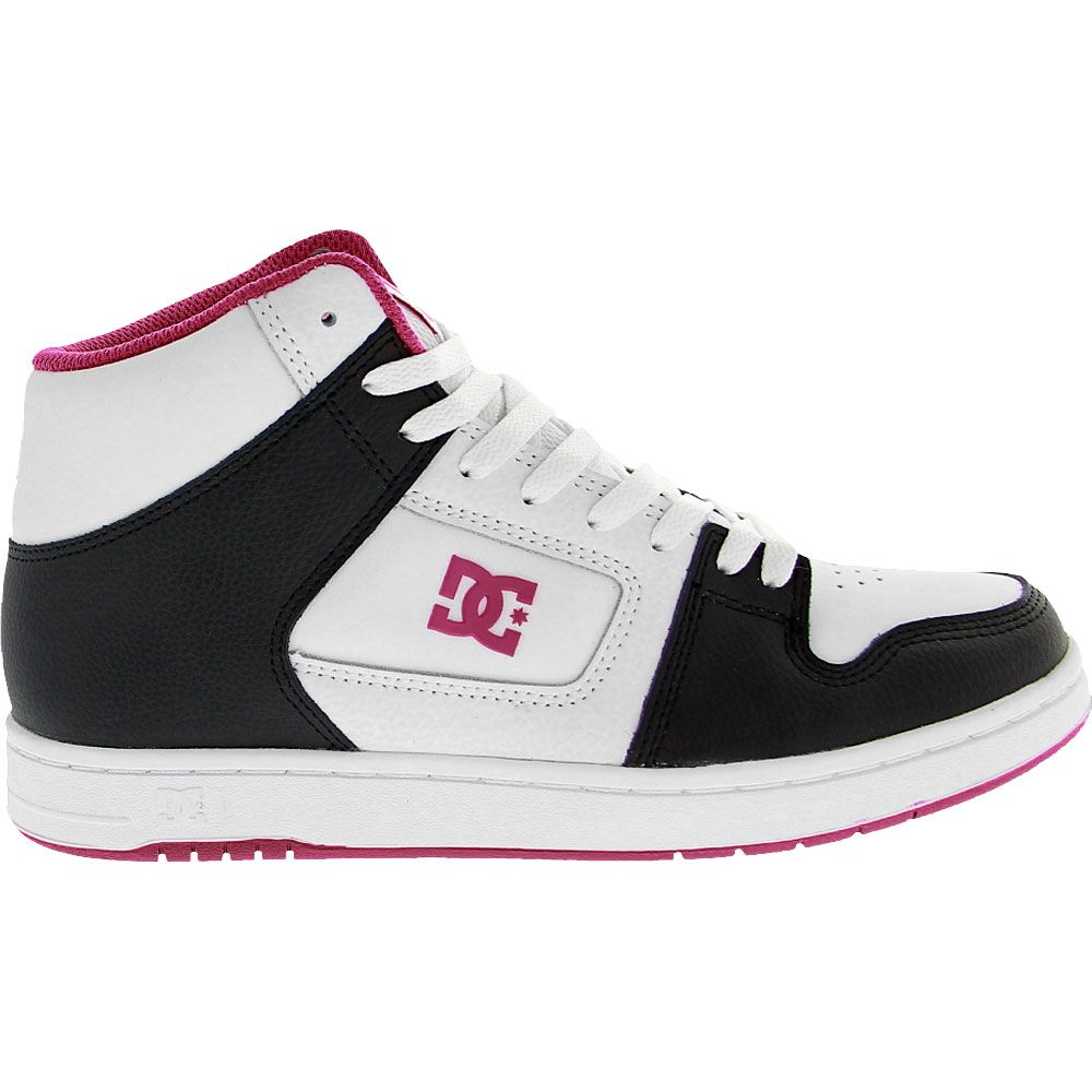 DC Shoes Manteca 4 Hi Skate Shoes - Womens Black White Pink Side View