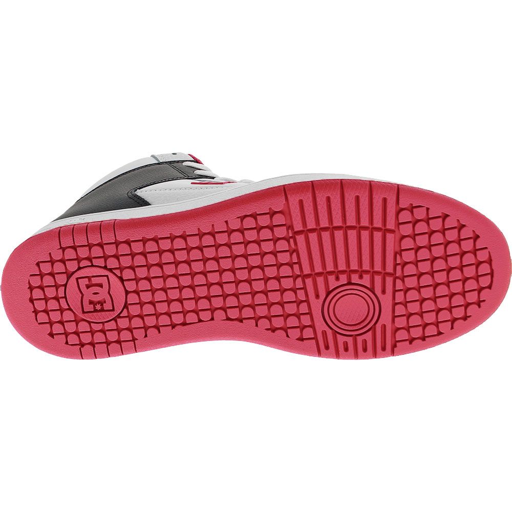 DC Shoes Manteca 4 Hi Skate Shoes - Womens Black White Pink Sole View