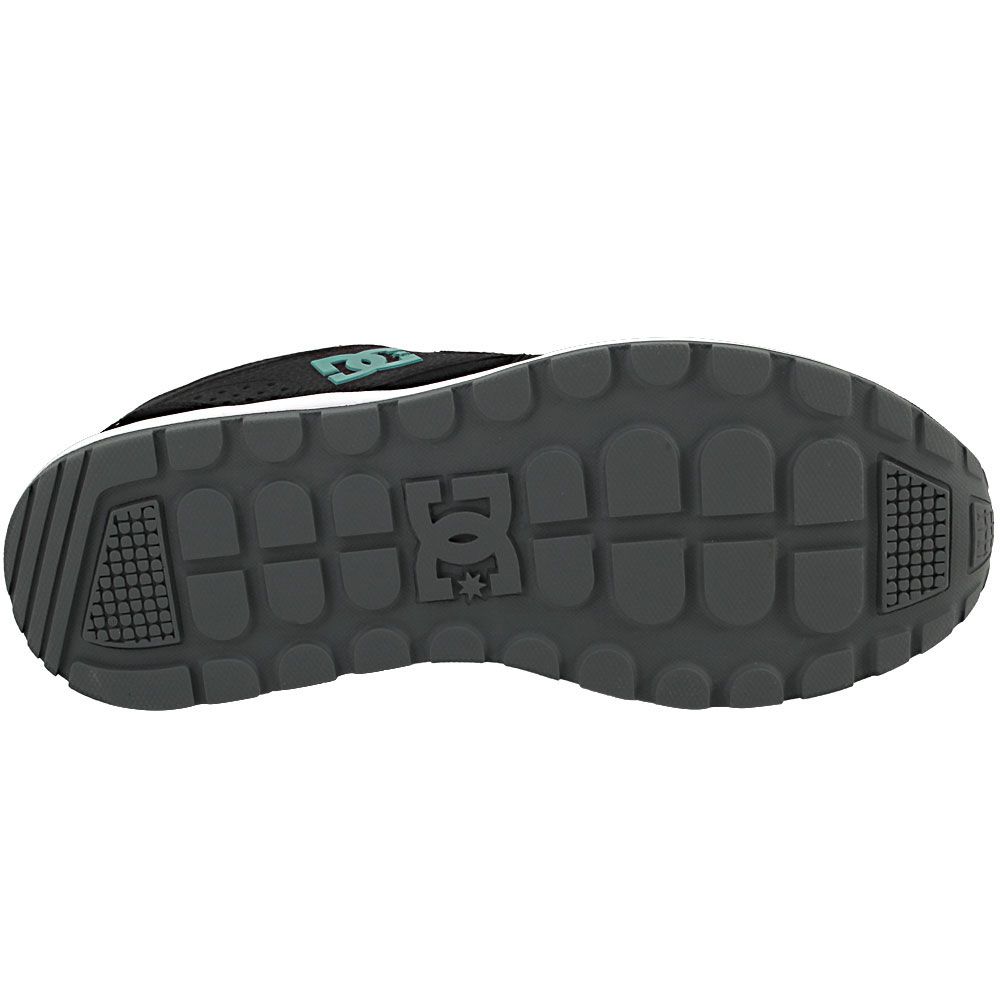 DC Shoes Kalis Lite Skate Shoes - Mens Black Turquoise Sole View
