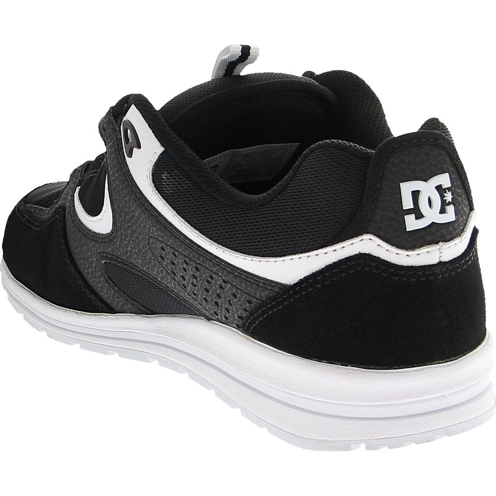 DC Shoes Kalis Lite Skate Shoes - Mens Black Black White Back View