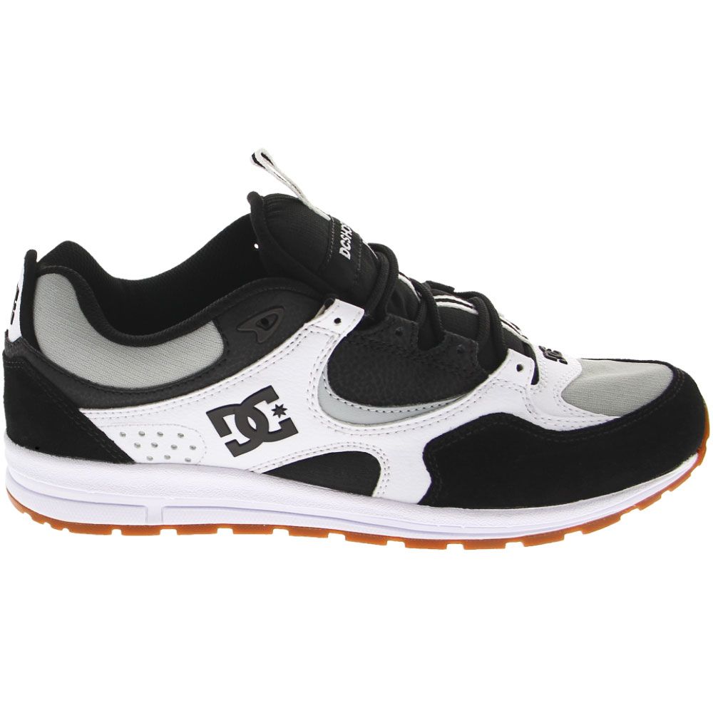 DC Shoes Kalis Lite Skate Shoes - Mens Black Grey White Side View