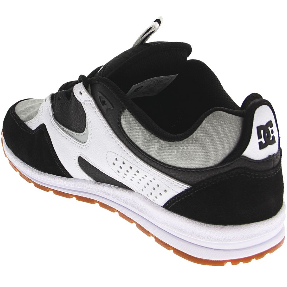 DC Shoes Kalis Lite Skate Shoes - Mens Black Grey White Back View