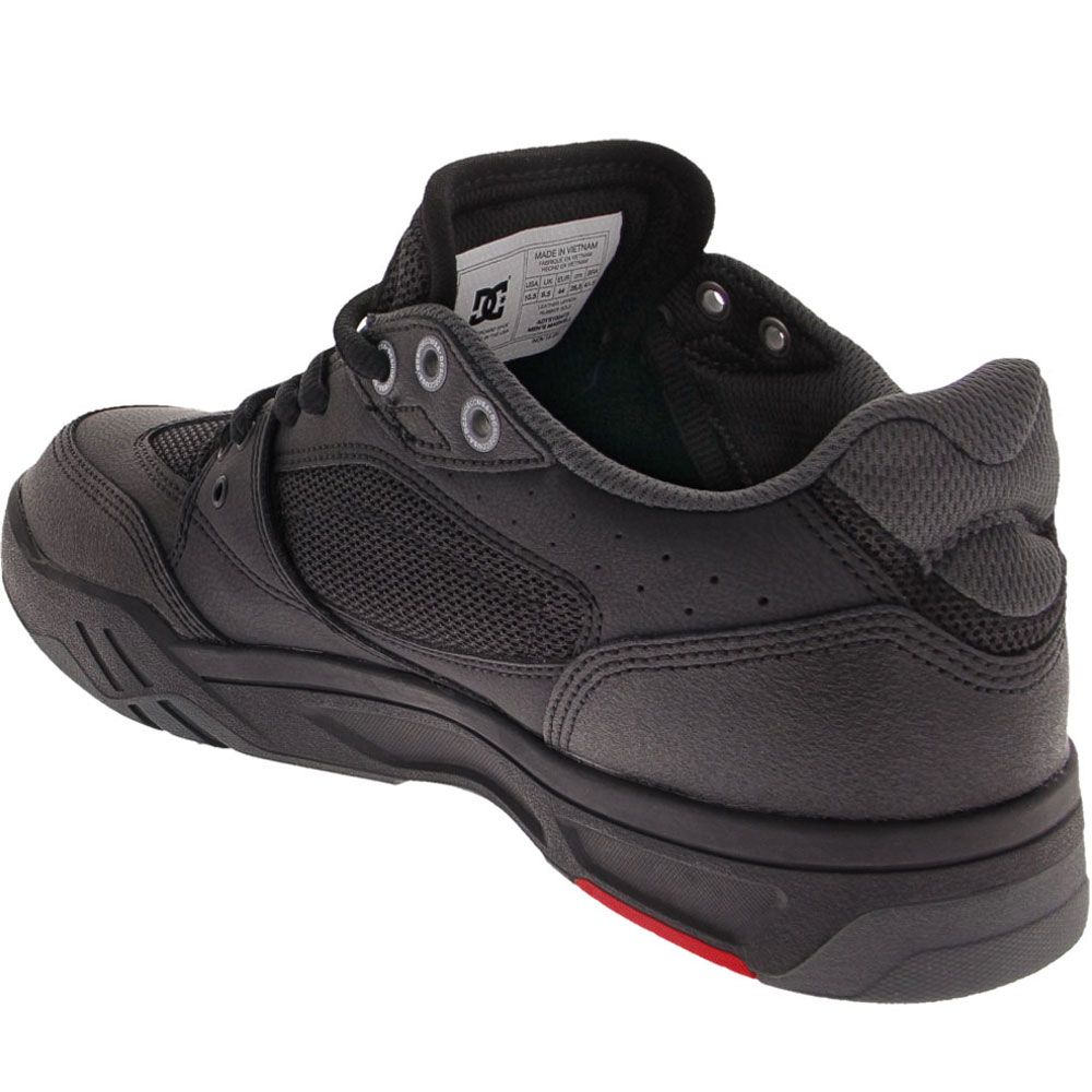 DC Shoes Maswell Skate Shoes - Mens Black White True Red Back View