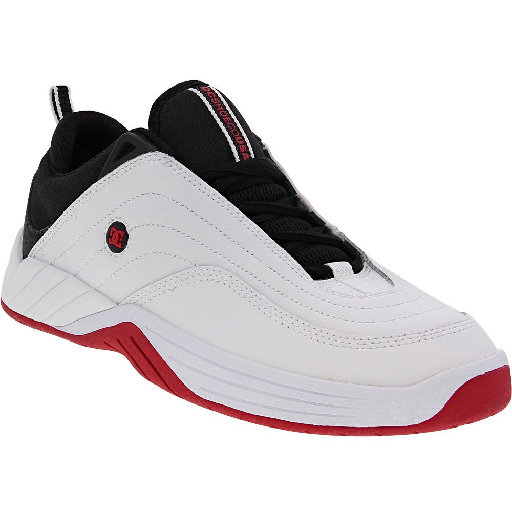 DC Shoes Williams Slim Skate Shoes - Mens White Black Athletic Red