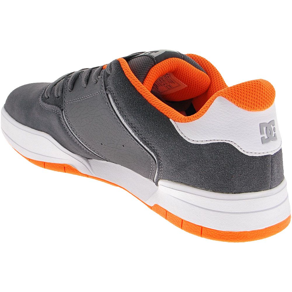 DC Shoes Central Skate Shoes - Mens Dark Grey Orange Back View