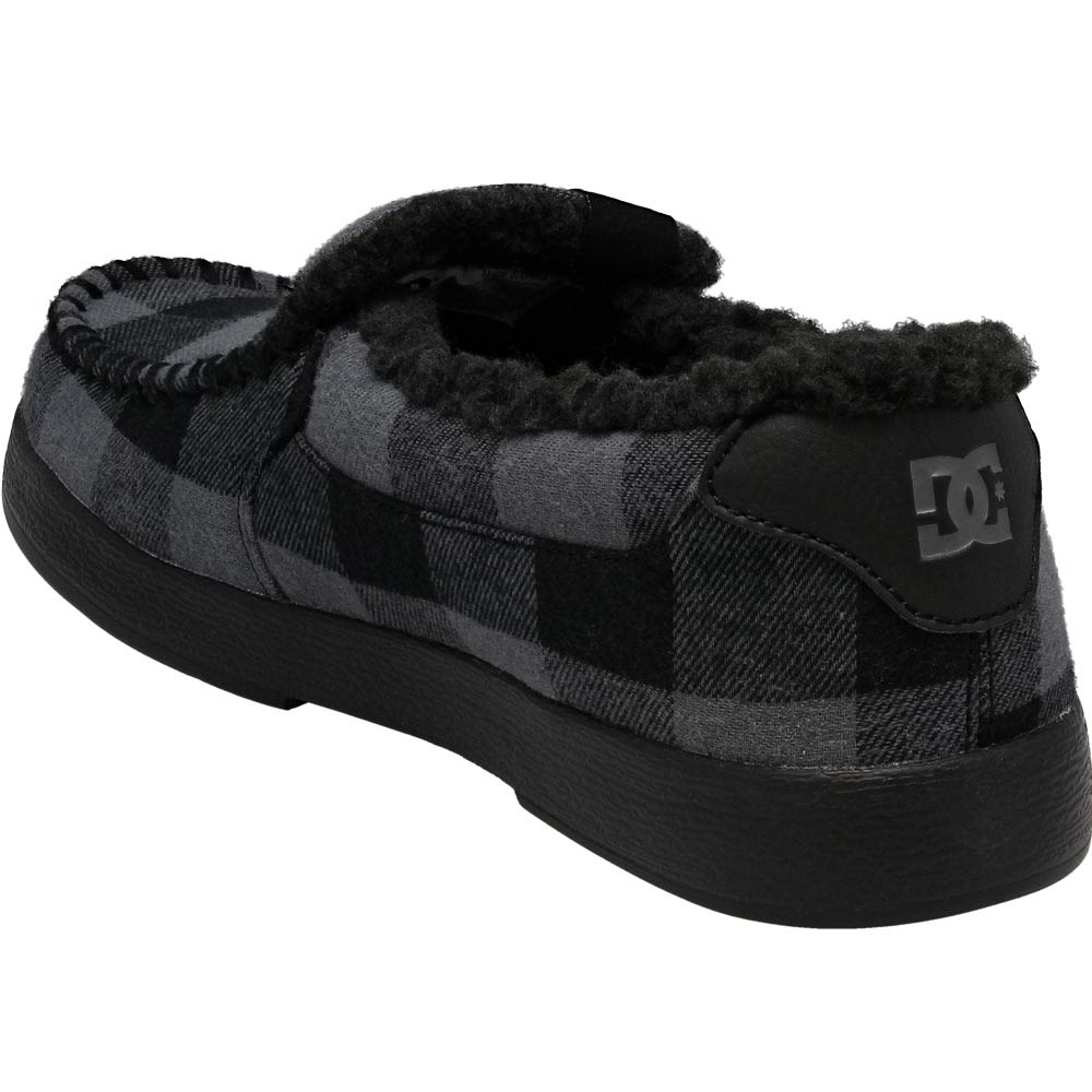 DC Shoes Villian 2 Wnt Slippers - Mens Black Charcoal Back View