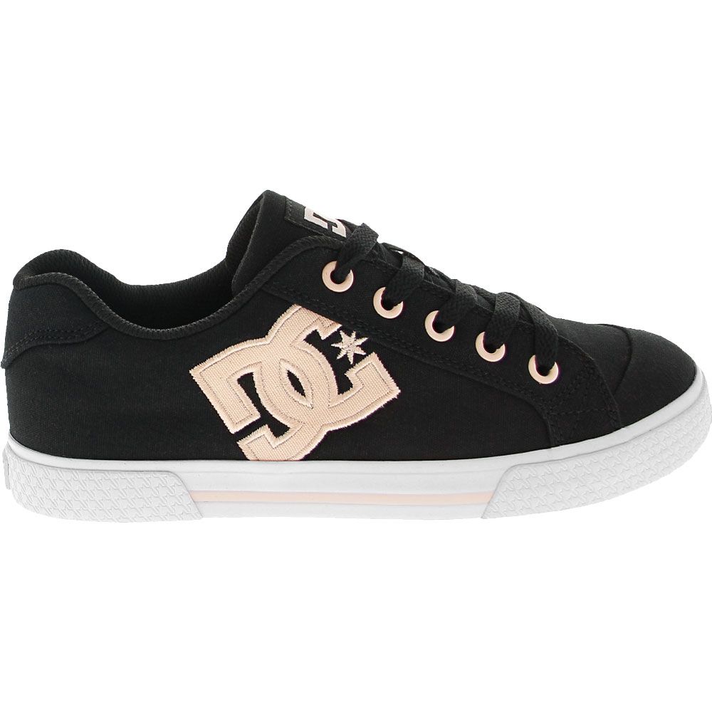 DC Shoes Chelsea Skate Shoes - Womens Black Pink Side View