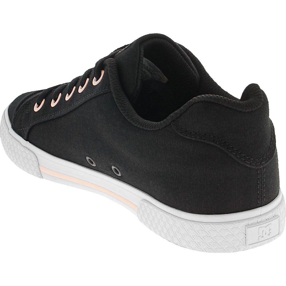 DC Shoes Chelsea Skate Shoes - Womens Black Pink Back View