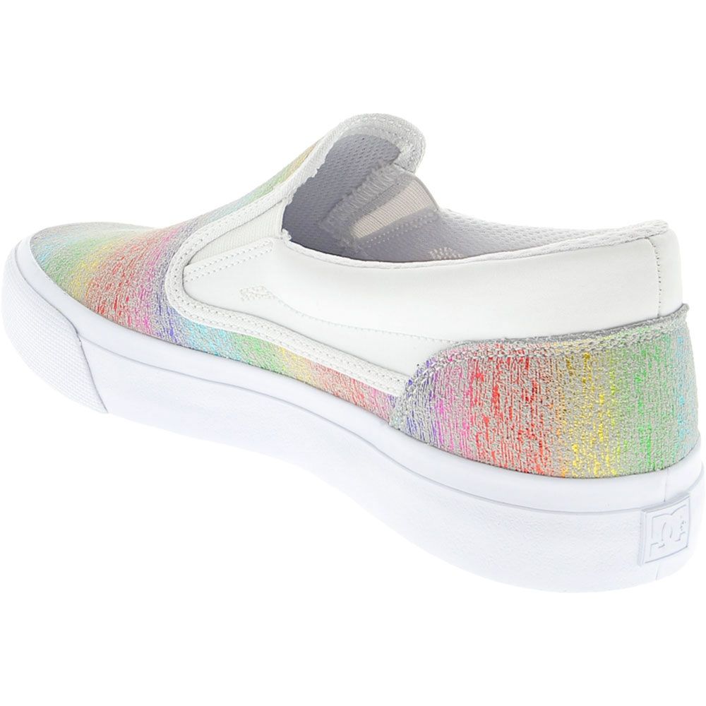 DC Shoes Trase Slip Skate Shoes - Womens Rainbow Back View