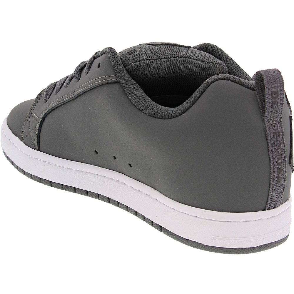 DC Shoes Court Graffik Skate Shoes - Mens Grey Black White Back View