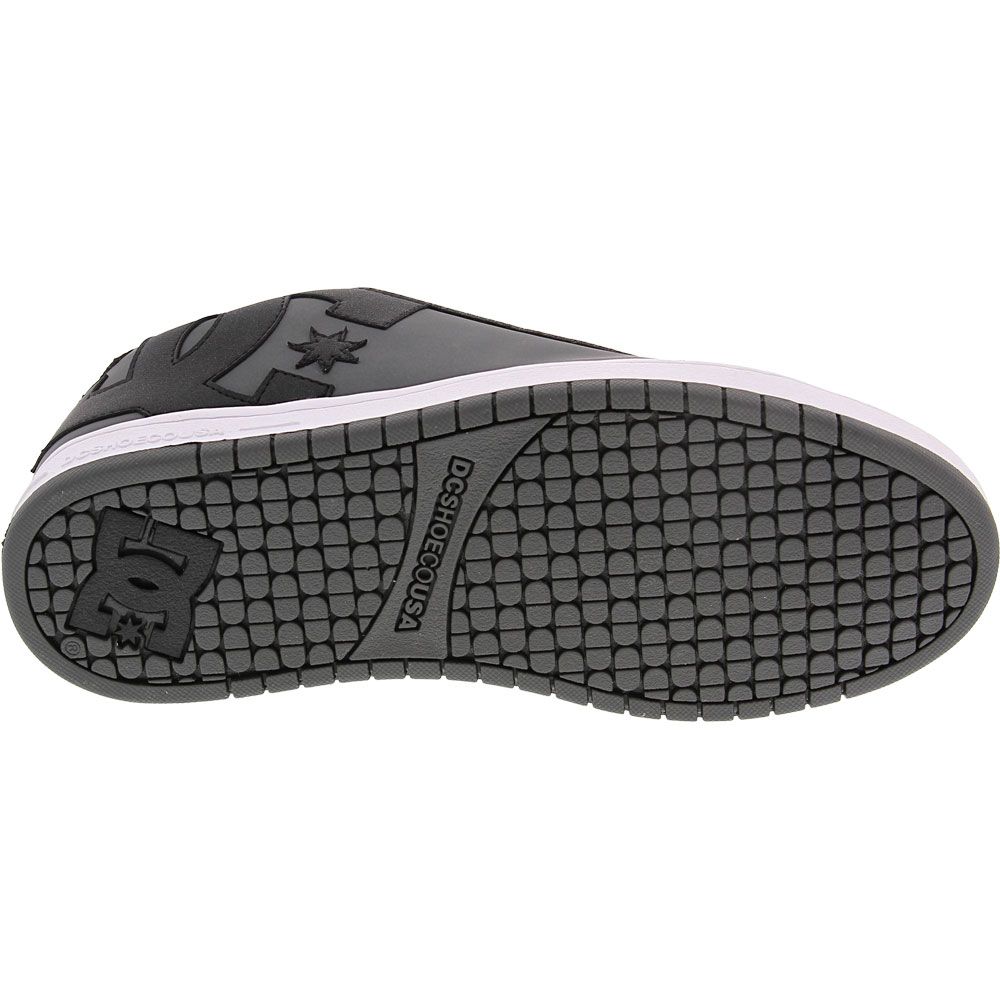 DC Shoes Court Graffik Skate Shoes - Mens Grey Black White Sole View