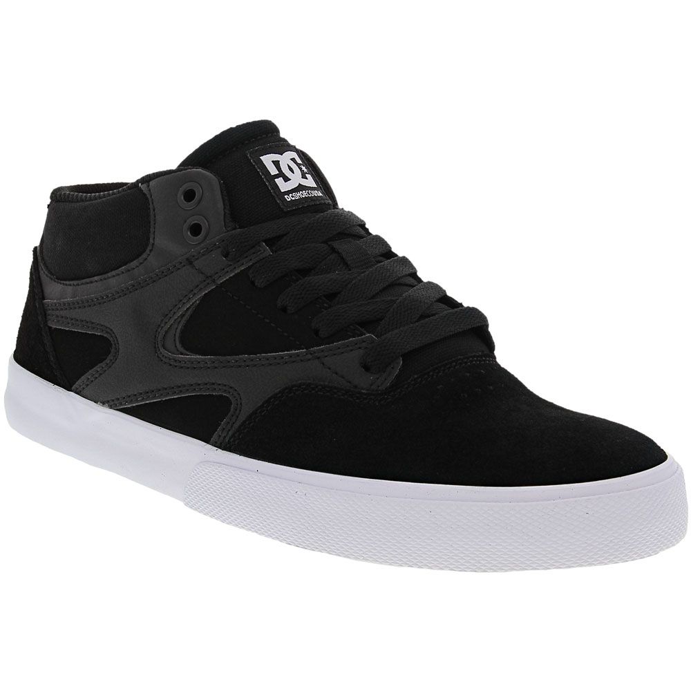 DC Shoes Kalis Vulc Mid Skate Shoes - Mens Black Black White