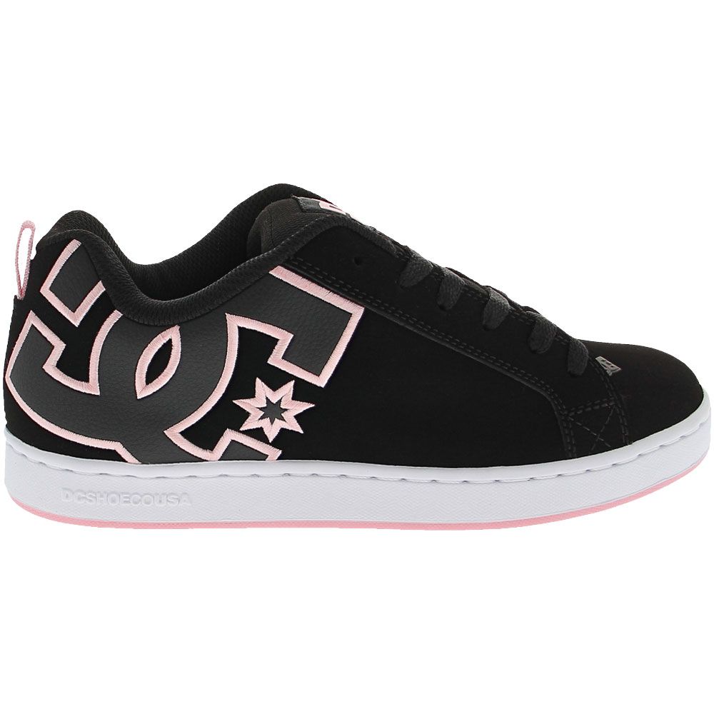 'DC Shoes Court Graffik Skate Shoes - Womens Black Pink Black