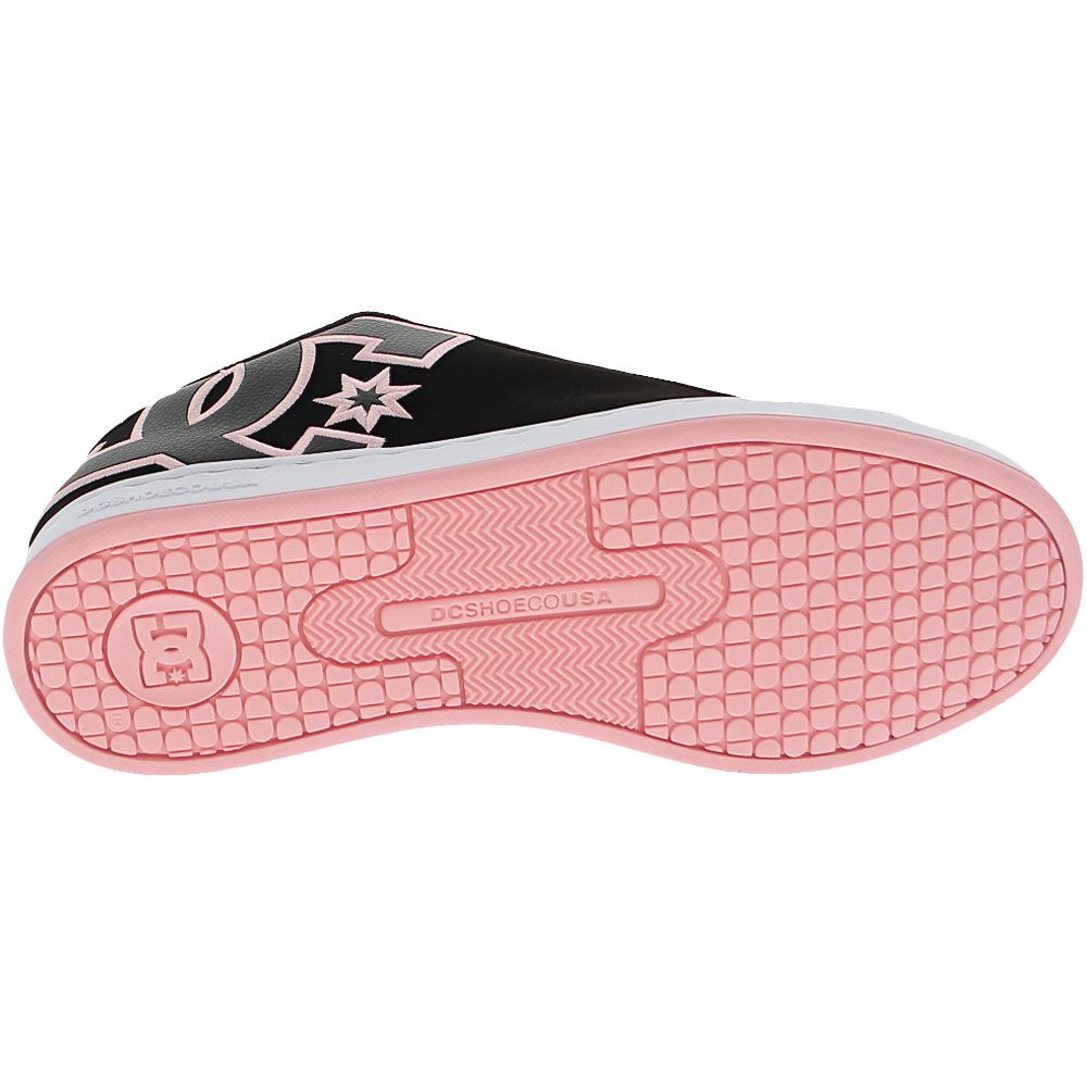 DC Shoes Court Graffik Skate Shoes - Womens Black Pink Black Sole View