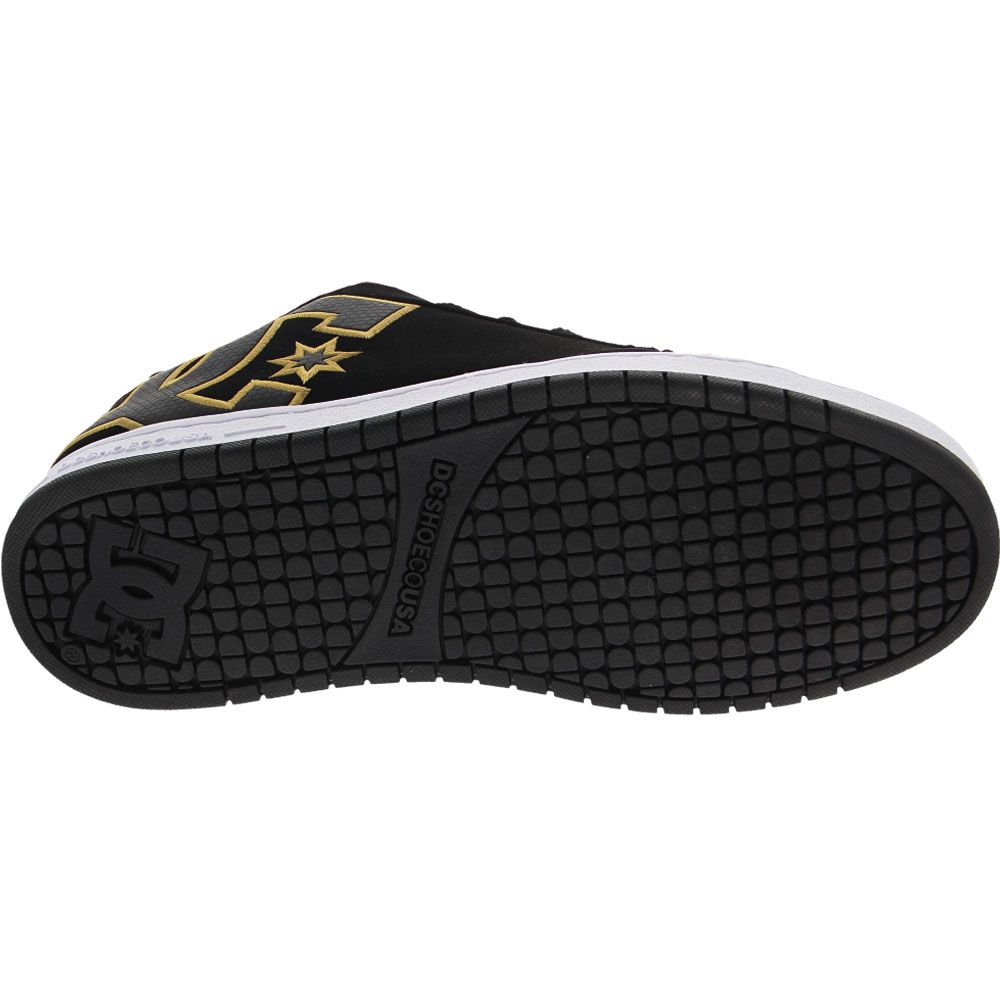 DC Shoes Court Graffik SE Skate Shoes - Mens Black Gold Sole View