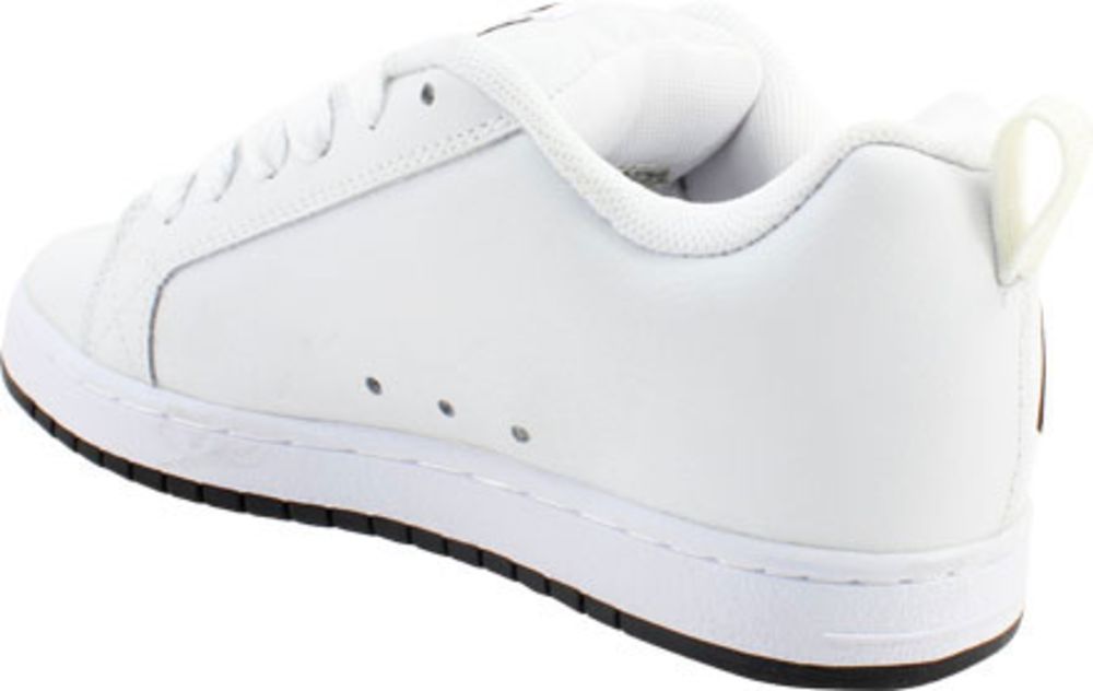 DC Shoes Court Graffik SE Skate Shoes - Mens White Black Back View