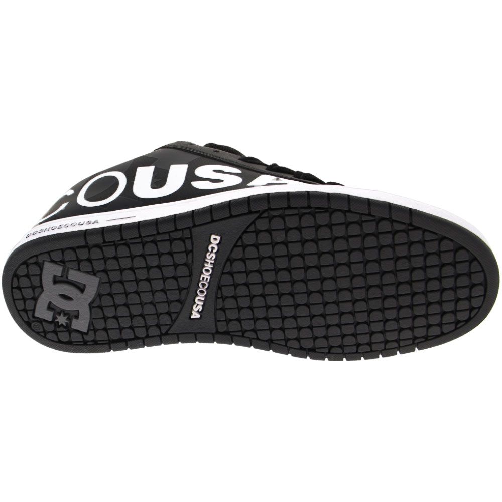 DC Shoes Court Graffik SE Skate Shoes - Mens White Black White Sole View