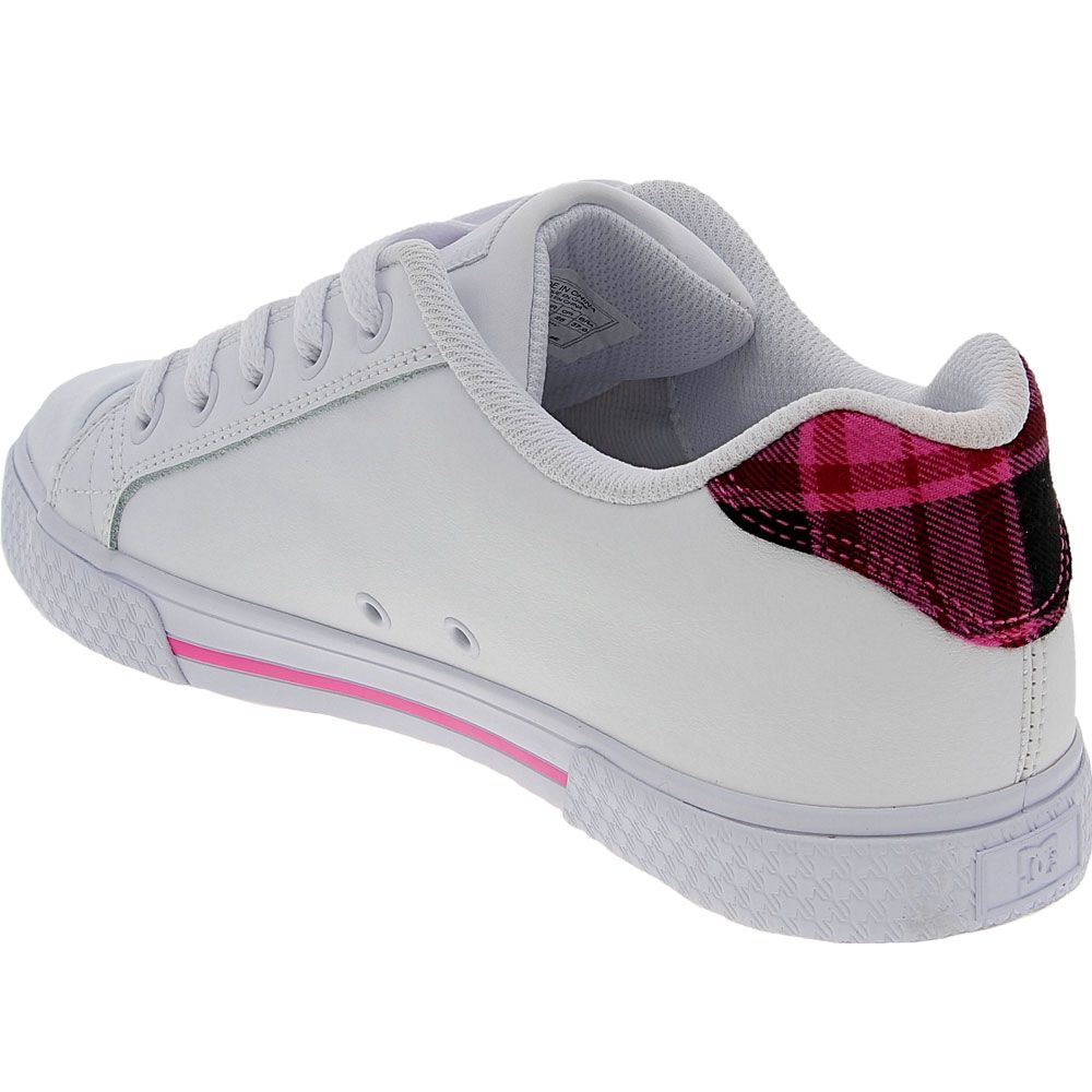 DC Shoes Chelsea SE Skate Shoes - Womens White Pink Black Back View