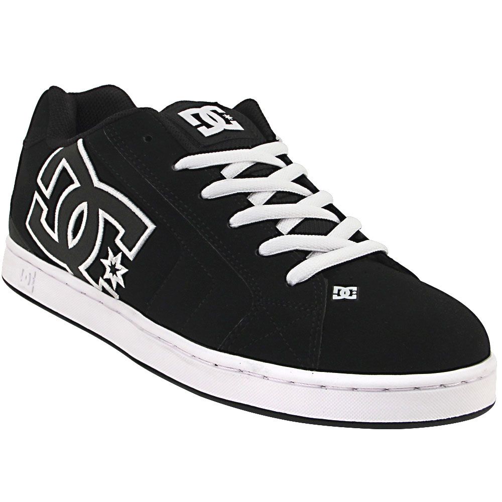 DC Net Black White Mens Suede Skate Trainers Shoes