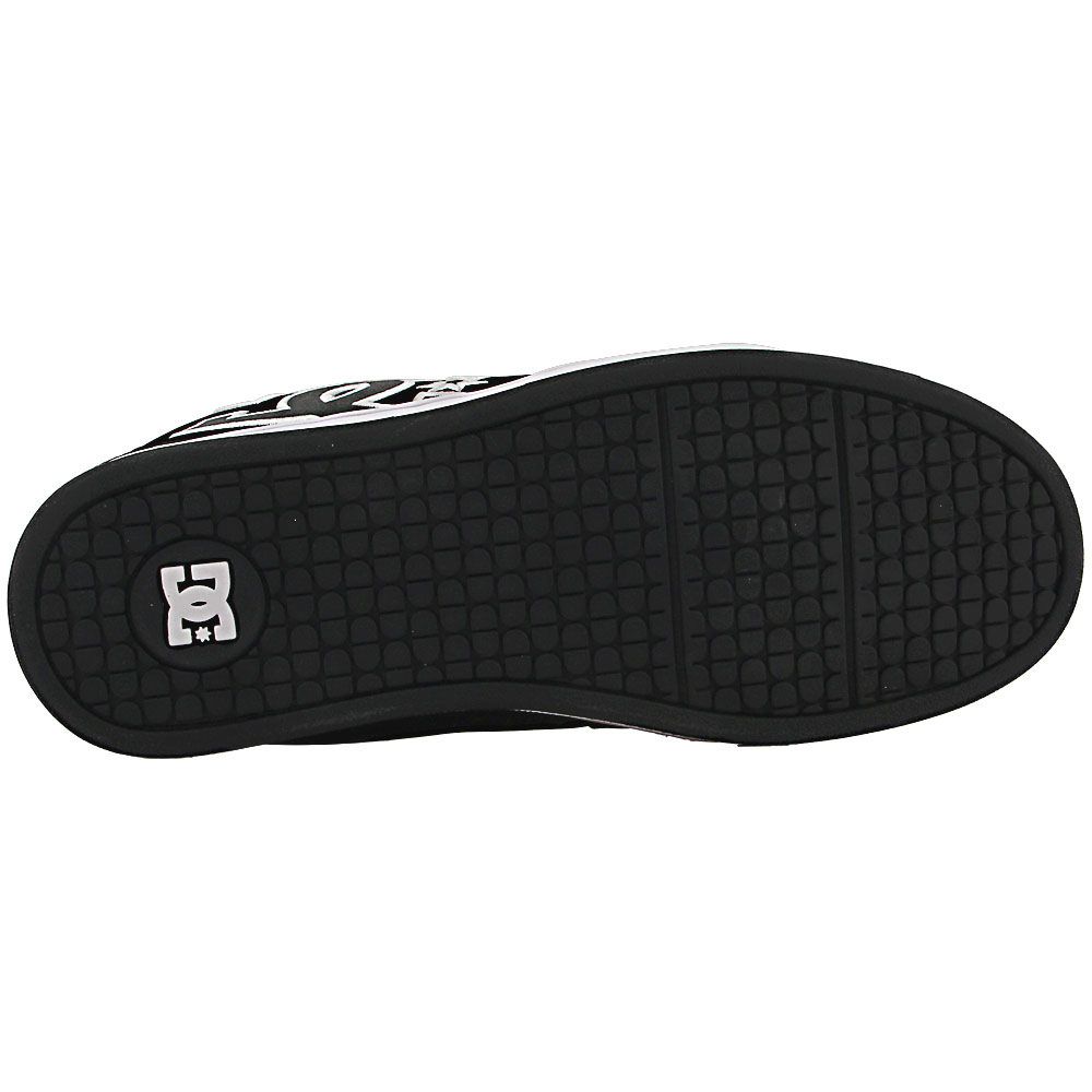 DC Shoes Net Skate Shoes - Mens Black White Sole View