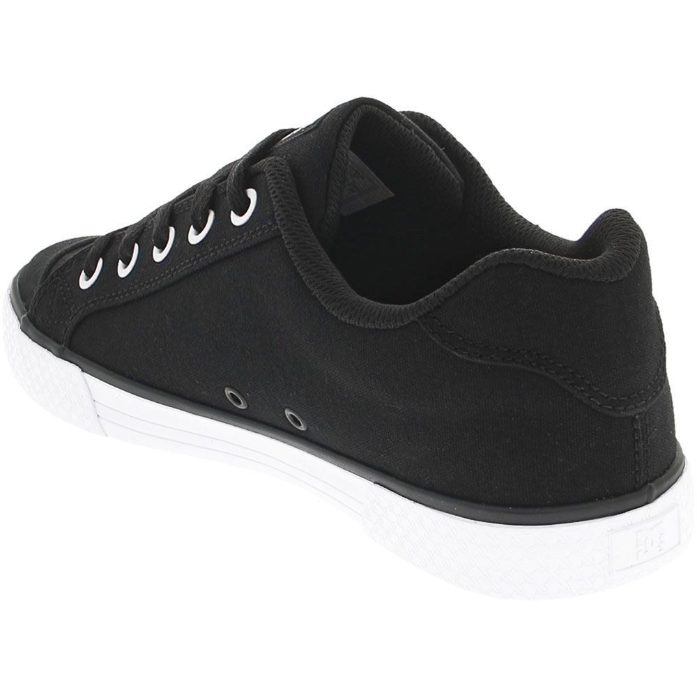 DC Shoes Chelsea TX Skate Shoes - Womens Black White Blue Back View