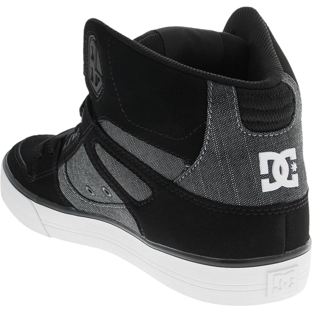 DC Shoes Pure High Top Wc Skate Shoes - Mens Black Battleship Back View