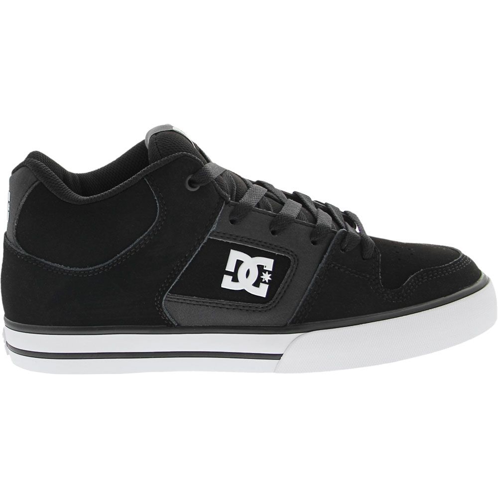 DC Shoes Pure Mid Skate Shoes - Mens Black White Side View