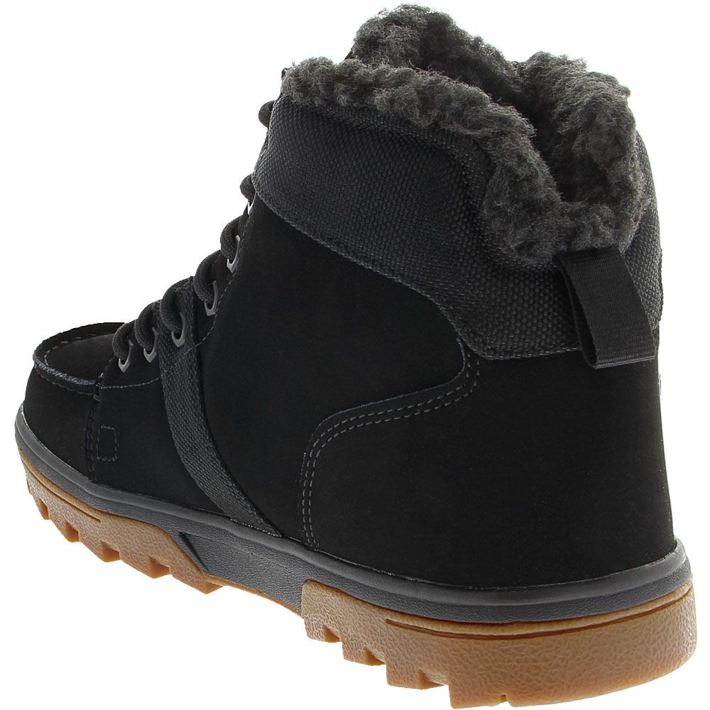 DC Shoes Woodland Casual Boot-Mens Black Gum Back View