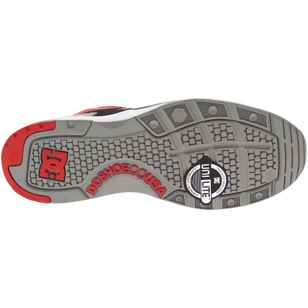 DC Shoes E Tribecka Skate Shoes - Mens Black Athletic Red Battleship Sole View