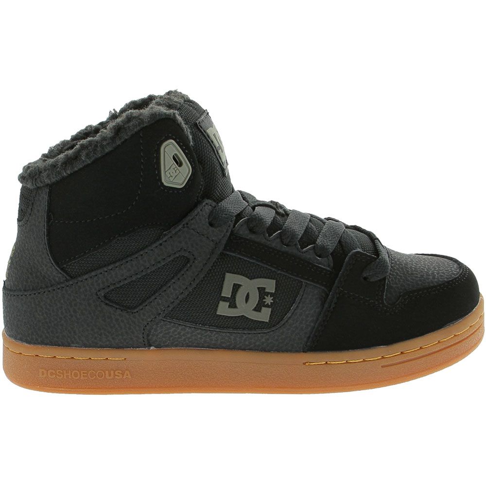 DC Shoes Pure High Top Wnt Skate - Boys Black Olive Side View